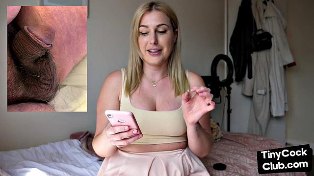 Seducing woman loves talking dirty about small white dicks