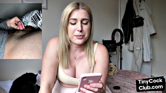 Seducing woman loves talking dirty about small white dicks