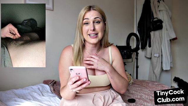 Seducing woman loves talking dirty about small white dicks