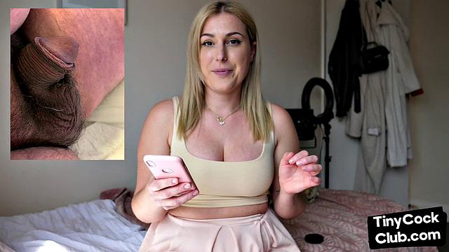 Seducing woman loves talking dirty about small white dicks