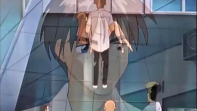 Busty anime teen screams as she drips