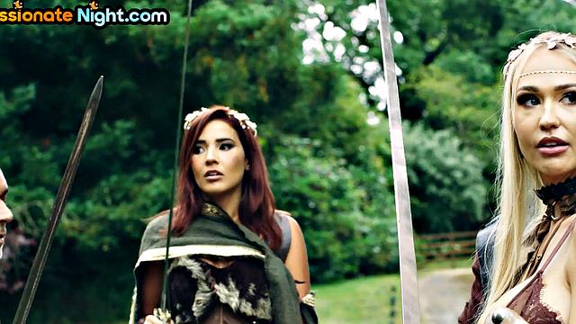 Warriors giving slut facial in 3way after deepthroating