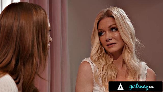 GIRLSWAY - Emotional MILF Serene Siren Admits To Wanting Redhead Stepdaughter Harley Love