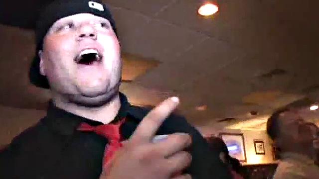 Filthy college slut sucking on cock