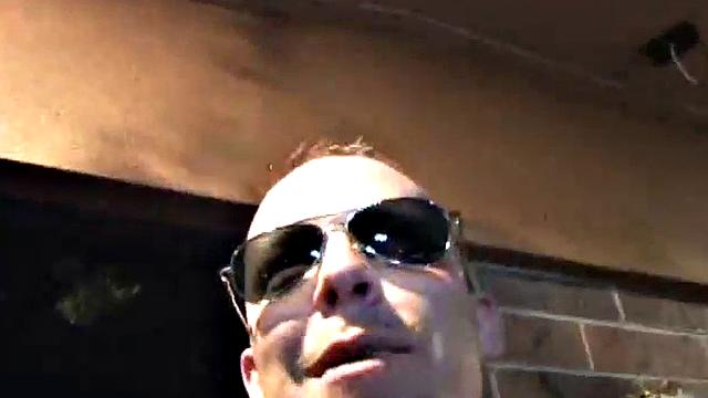 Filthy college slut sucking on cock