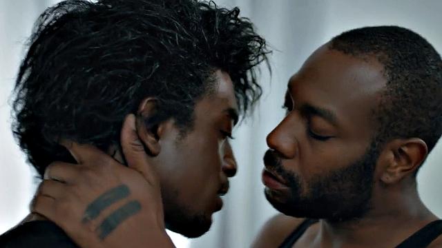 Gay tattooed couple enjoy passionate anal on the bed