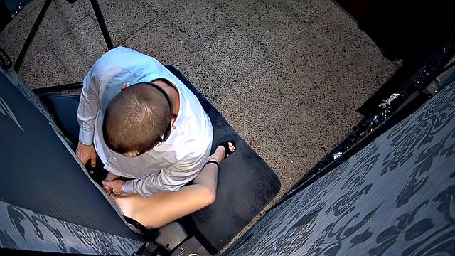 Cute Brunette Dominated by Giant Tits Girl