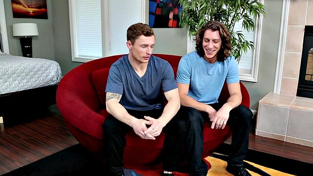 Casting buttfucked for jizz after exchanging blowjobs