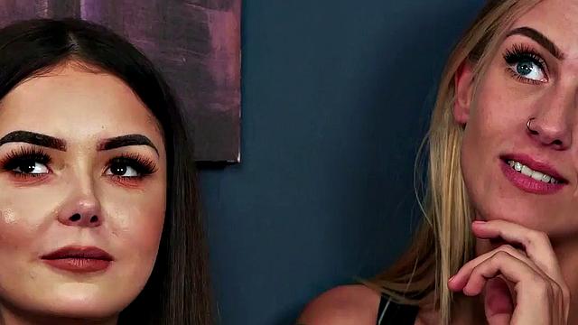 Amateur CFNM voyeur babes tease guy till cumshot