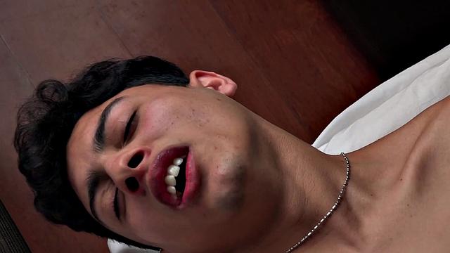 Latin boys Dave and Bruno wake up in bed and decide to enjoy some morning sex. Bruno gives Dave's big cock a good sucking, before taking it from behind.