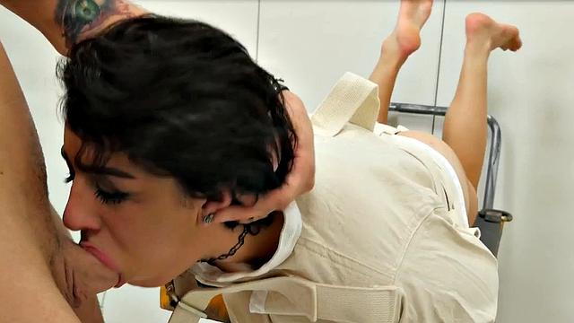 Pretty asylum sub banged in doggystyle