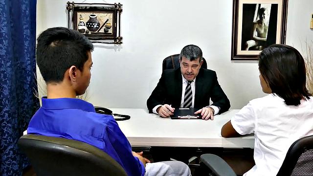 Greedy bear DILF drilling asian twunks