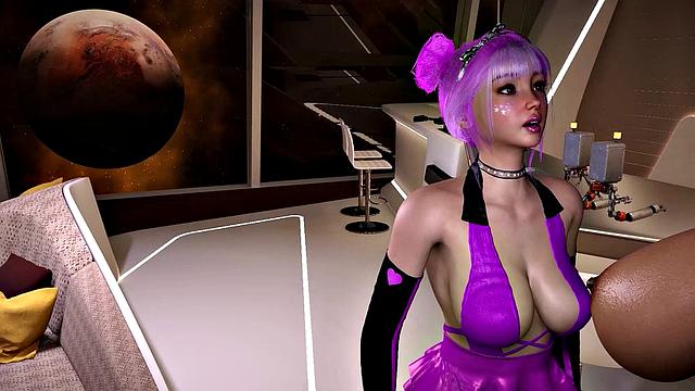 Futa3dX - Pink Haired Big Dicked Futa Fucks Realistic SEX BOT