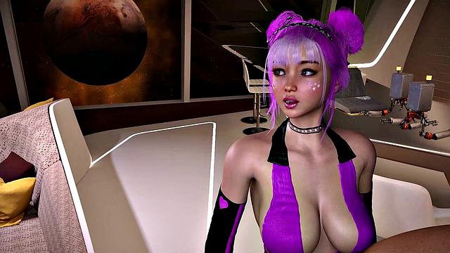 Futa3dX - Pink Haired Big Dicked Futa Fucks Realistic SEX BOT