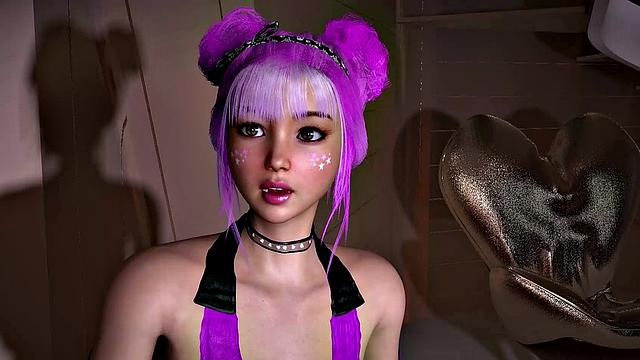 Futa3dX - Pink Haired Big Dicked Futa Fucks Realistic SEX BOT