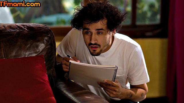 Stepmom sucking and bouncing on stepson's cock