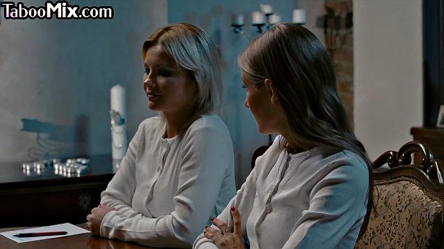 Sensual busty lesbian eaten by GF