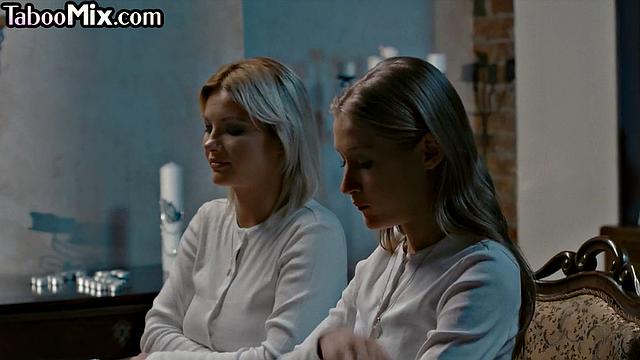 Sensual busty lesbian eaten by GF