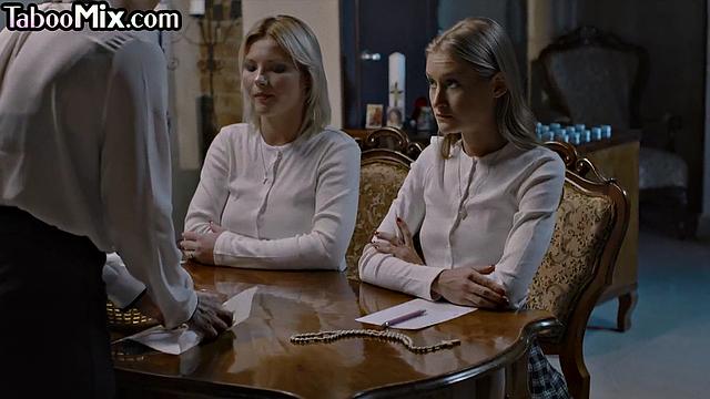 Sensual busty lesbian eaten by GF