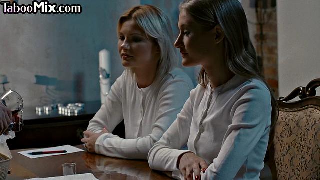 Sensual busty lesbian eaten by GF