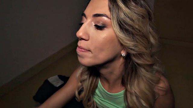 Public bae fucked in POV by big dick in wet hole