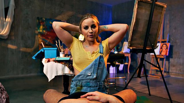 UP CLOSE - POV Bored Painting, PAWG Artist Anna Claire Clouds Rides Your BWC