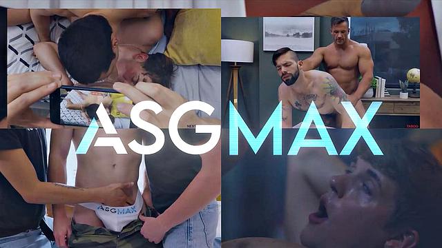 Латинос с задом попадает под горячую раздачу татуированного качка