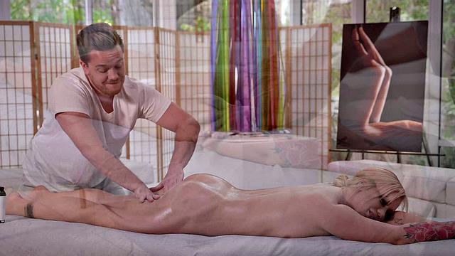 Bailey Brooke is horny and wants to get in the massage table!