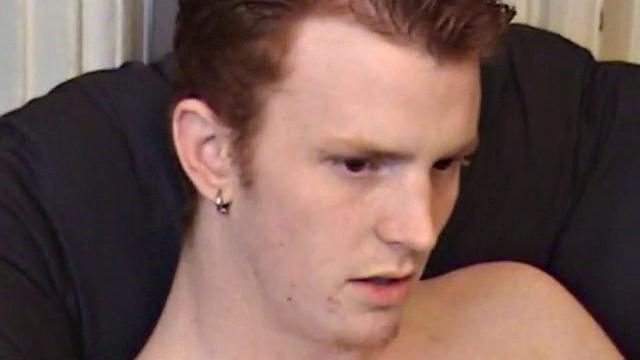 After stripping naked, Miles' uncut cock grows in his hands, as he plays with it. Stroking with determination and edging several times, he finally blows his load onto his tummy.