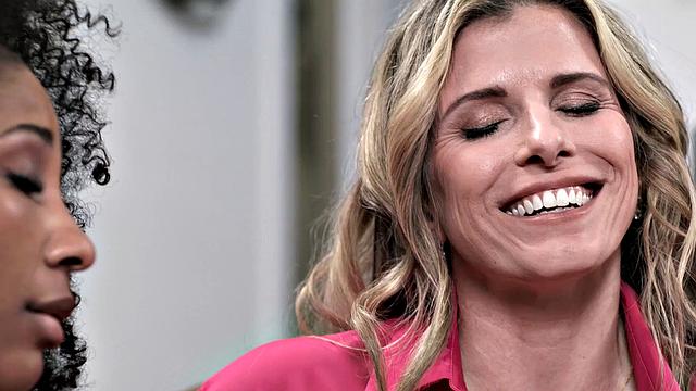 GIRLSWAY - Lovely MILF Cory Chase Helps Stepdaughter Become A Certified Lesbian