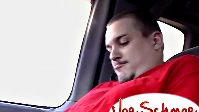 blaze turns a traffic jam into a blowout-car sex just got a whole lot gayer