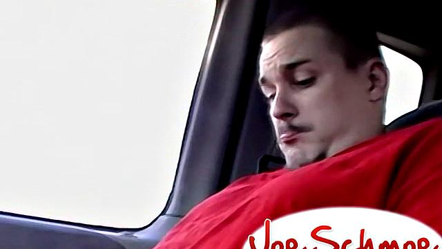 blaze turns a traffic jam into a blowout-car sex just got a whole lot gayer