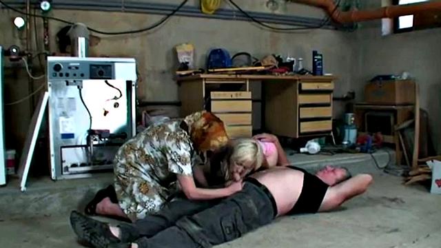 Trio teen fucks in reverse cowgirl