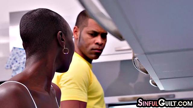 Cumthirsty ebony smashed by BBC