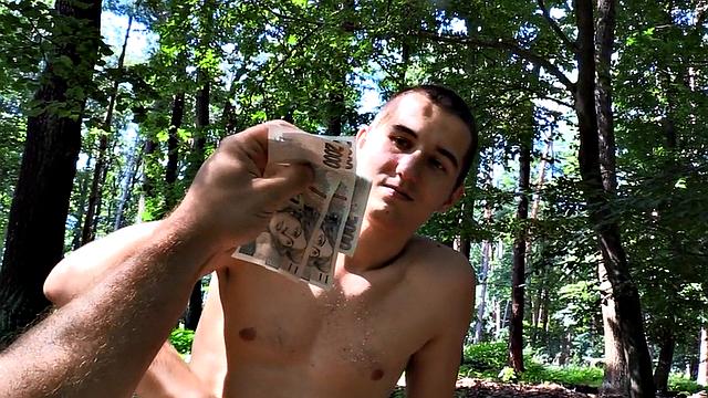 Euro twink picked up outdoors fucked in public POV