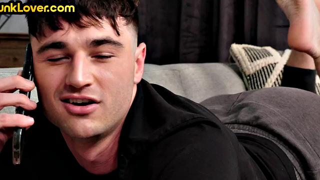 Office hunk teased by lover for a 3-way