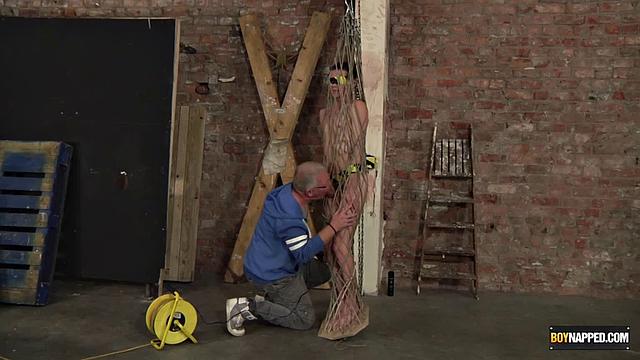 Sweet Twink Drained Of Cum In A Rope Cage - Jonny Pistol & Sebastian Kane
