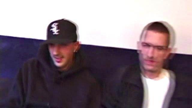 Dion and Casper stroke side by side, hands working hard and cocks dripping with desire
