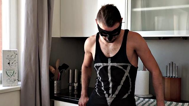 Perverted solo stud masturbating hardcore naked