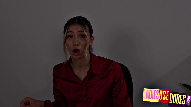 Cruel ladyboss degrading incel