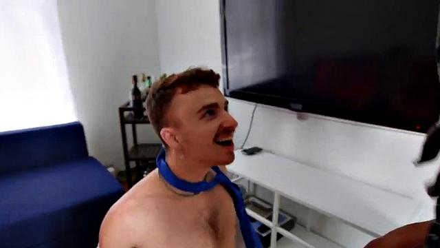 Sexy stud dominated by gay dude in anal hole