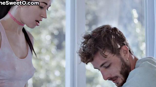 Stunning babe rammed by her BF till intense orgasm