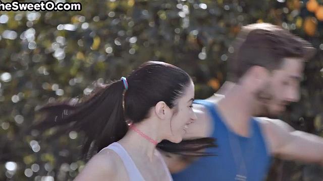 Stunning babe rammed by her BF till intense orgasm