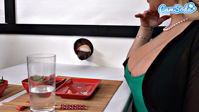 Camsoda - Three sexy sushi lovers suck on cock