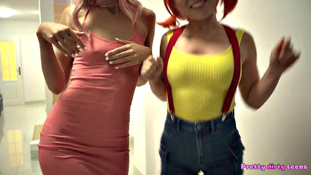 Naughty Cosplay Teens Have Threesome