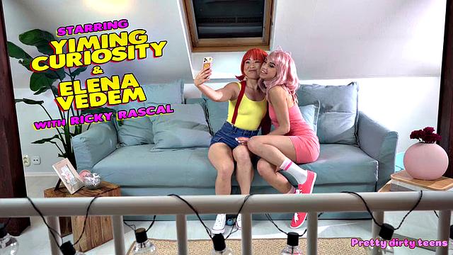 Naughty Cosplay Teens Have Threesome