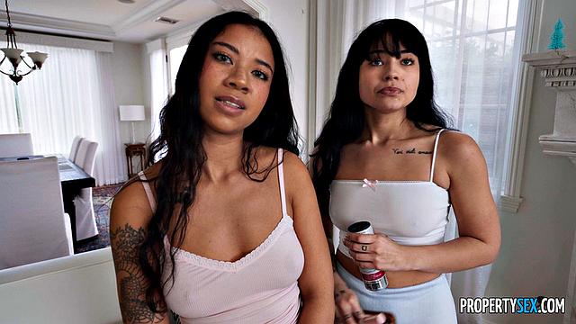 Арендаторы-зажигалки: вечеринки, долги и сексуальные уговоры от Ameena Green и Beca Barbie - хозяин не устоял!