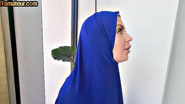 Arabic MILF rides cock in closeup POV