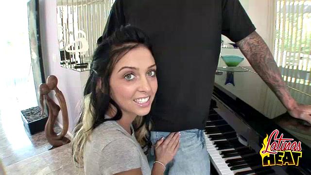 Pretty Latina Takes Big Cock