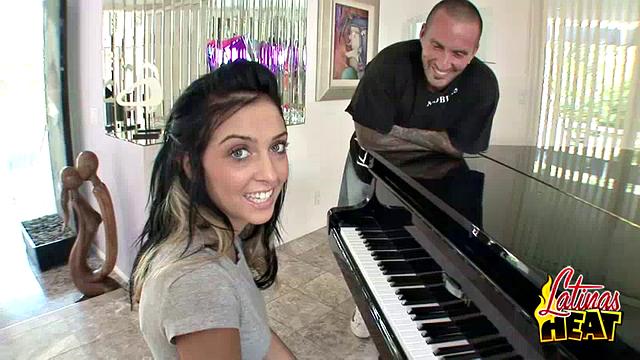 Pretty Latina Takes Big Cock